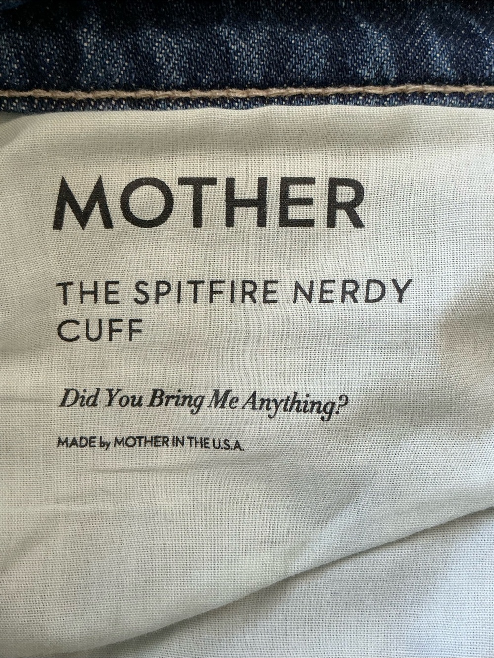 MOTHER SUPERIOR Jeans Spitfire Nerdy Cuff Did You Bring Me Anything Blue Size 29 - Picture 12 of 14